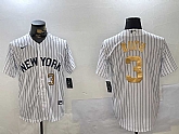 Men's New York Yankees #3 Babe Ruth White Pinstripe Fashion Cool Base Jerseys,baseball caps,new era cap wholesale,wholesale hats